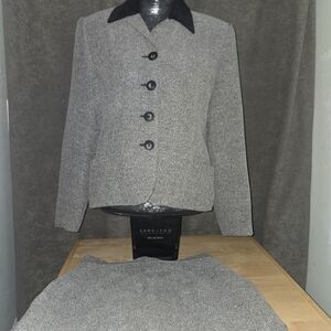 Women's Classic Gray Blazer With Matching Skirt by Beechers Brook.